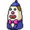 Vector pixel art clown doll