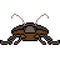 Vector pixel art cockroach