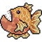 Vector pixel art deep sea fish