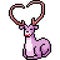 Vector pixel art deer heart