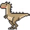 Vector pixel art dinosaur monster
