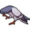 Vector pixel art dove