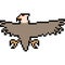 Vector pixel art eagle