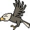 Vector pixel art eagle