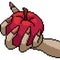 vector pixel art evil apple