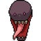 Vector pixel art evil monster