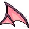 Vector pixel art evil wing