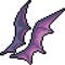 Vector pixel art evil wing