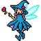 Vector pixel art fairy girl