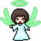 Vector pixel art fairy girl