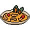 Vector pixel art food fried rice