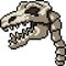 Vector pixel art fossil dinosaur
