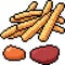 Vector pixel art french fried