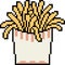 Vector pixel art french fry