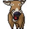 Vector pixel art funny donkey