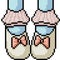 Vector pixel art girl shoe