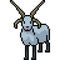 Vector pixel art goat