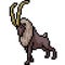 Vector pixel art goat