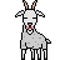 Vector pixel art goat