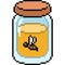 Vector pixel art honey