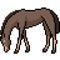 Vector pixel art horse