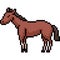 Vector pixel art horse