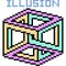 Vector pixel art illusion