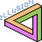 Vector pixel art illusion
