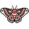 Vector pixel art insect moth