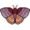 Vector pixel art insect moth