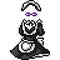 Vector pixel art maid uniform