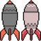 Vector pixel art missile