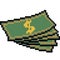 Vector pixel art money