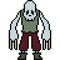 Vector pixel art monster zombie