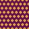 Vector pixel art multicolor endless pattern of golden blooming flower on purple background. seamless pattern of noble royal