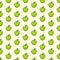 Vector pixel art multicolor endless pattern of green apple with a leaf. vertical seamless pattern of red apples in the styl