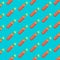 Vector pixel art multicolor endless pattern of red burning stick of dynamite or firecracker. seamless pattern of red dynami