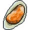 Vector pixel art mussel seafood