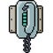 Vector pixel art phone hang