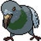 Vector pixel art pigeon