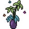 Vector pixel art plant vase