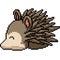 Vector pixel art porcupine baby