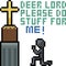 Vector pixel art pray to god