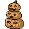 Vector pixel art pumpkin stack