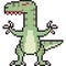 Vector pixel art raptor