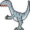 Vector pixel art raptor