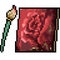 Vector pixel art rose painting