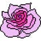 Vector pixel art rose purple