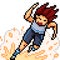 Vector pixel art running sport