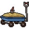 Vector pixel art sand truck